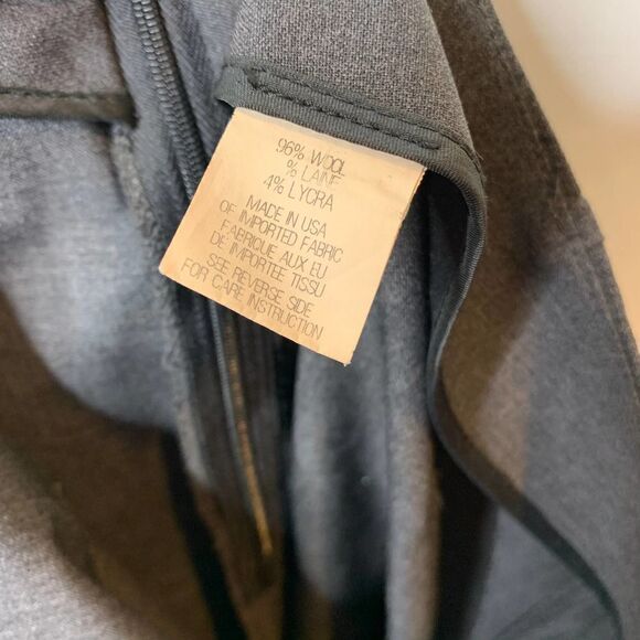 Theory Pants Womens Wool Blend Straight Trouser Pant Ladies Size 6 Gray - Picture 7 of 7